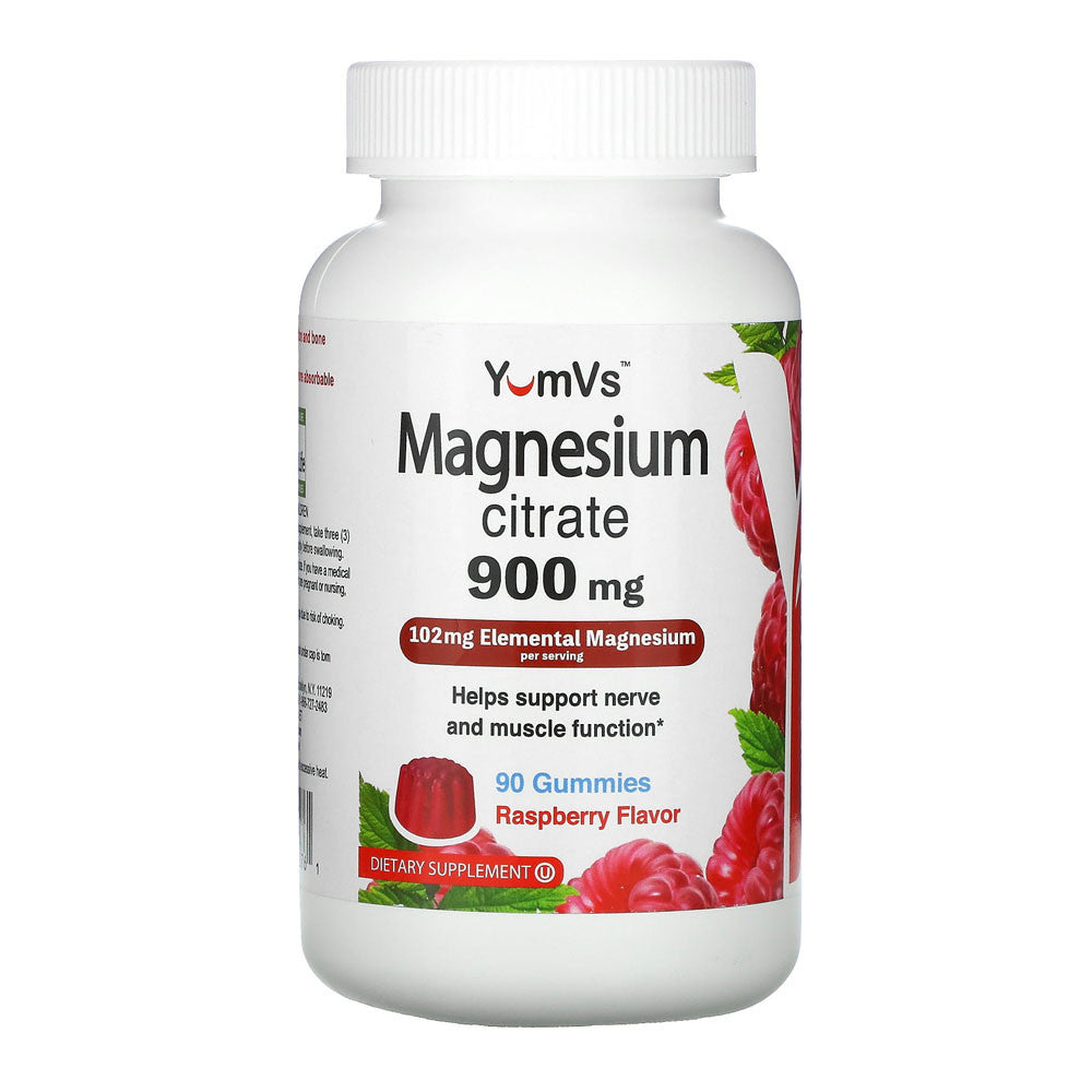 Yum Vs Magnesium Citrate 900Mg Gummy, Raspberry, 90 Ea